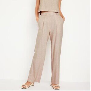 Old Navy Taylor Linen Blend Wide Leg Trouser